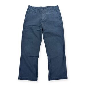 Banana Republic Pants Men's 33x30 Navy Blue Chino Flat Front Relaxed Preppy